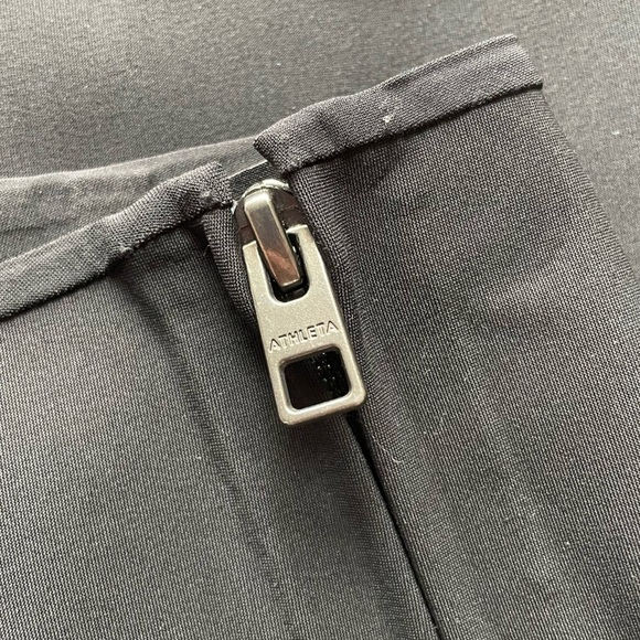 Athleta Interstellar Tight High Rise Black Split Hem Travel Office Career Work 0 - Picture 7 of 15